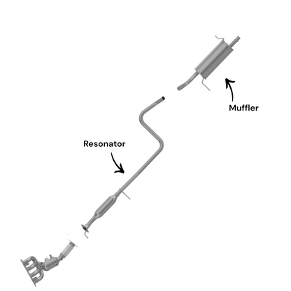 Résonateur et silencieux pour Ford Fiesta 1.6L (2011-2019) (Hatchback)