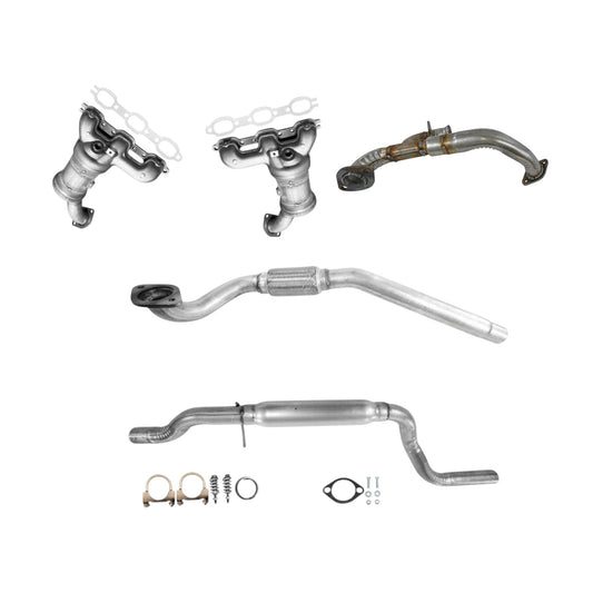 Dodge Journey 3.5L (2009-2010) (FWD) Front and Rear Manifold Converter, Y pipe, Flex Pipe and Resonator