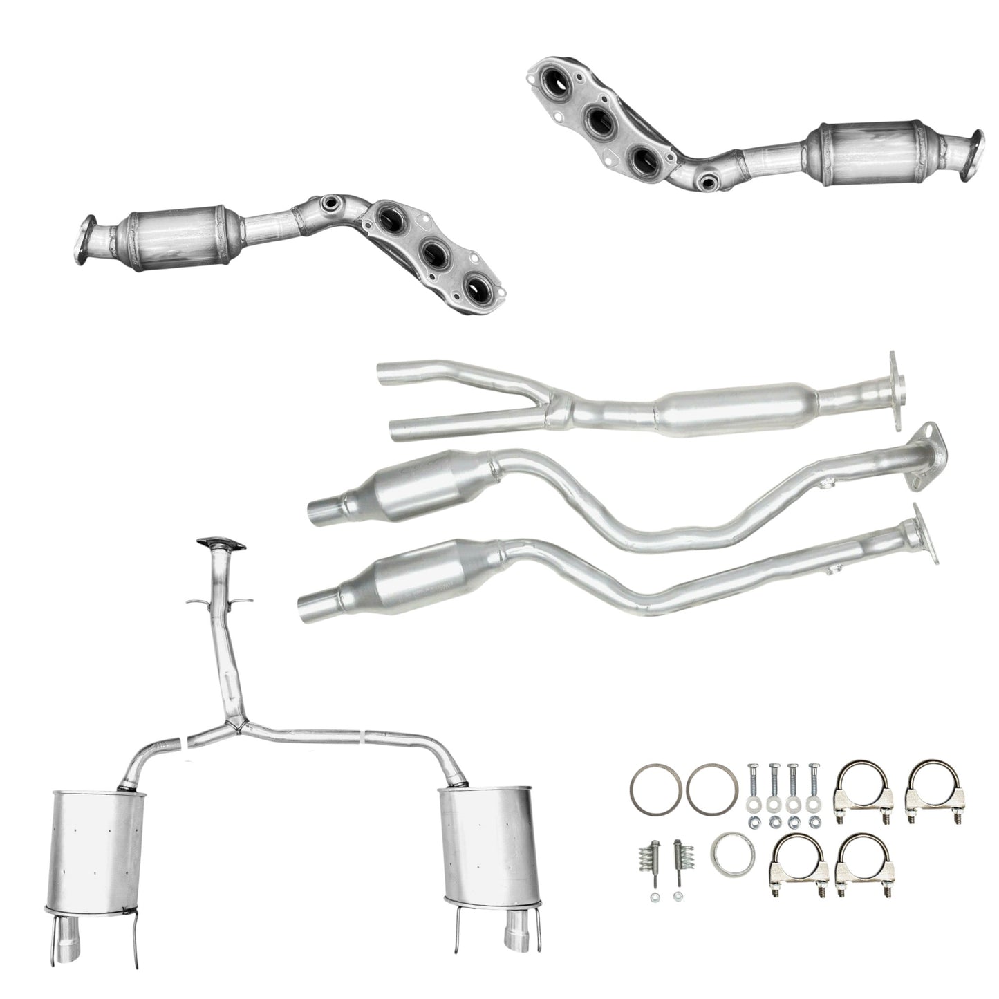Lexus GS350 3.5L (2007) (AWD) Manifold Converters, Catalytic Converter with Resonator and Muffler
