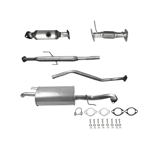 Kia Forte 2.0L Sedan (2010-2013) Flex Pipe, Catalytic Converter with O2 Sensor, Resonator and Muffler
