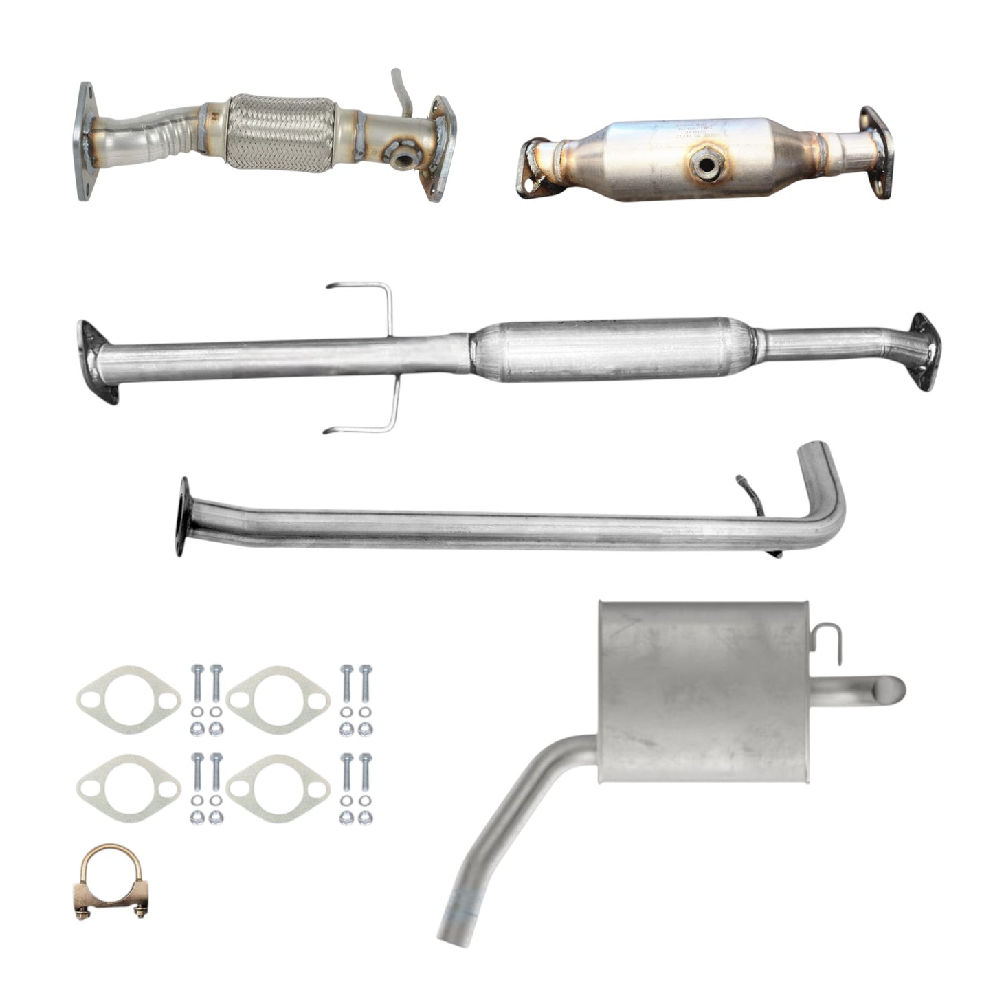 Hyundai Sonata 2.4L (2009-2010) (Only for SULEV) Flex Pipe, Catalytic Converter, Resonator, Pipe and Muffler
