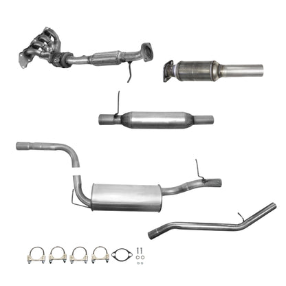 Mazda 3 2.0L (2004-2009) (Federal Emissions System) Manifold Converter, Catalytic Converter, Resonator, Muffler and Tail Pipe