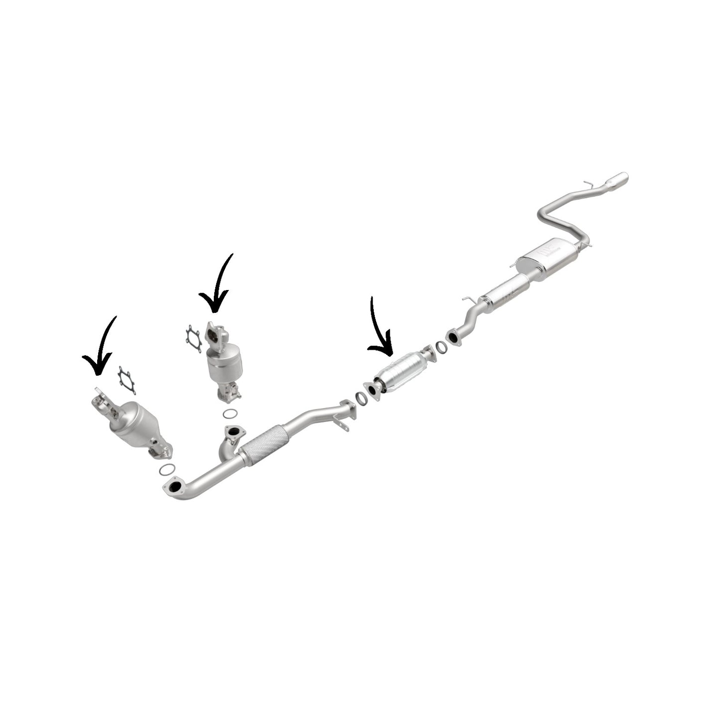 Convertisseur avant/central/arrière (ensemble de 3) pour Honda Odyssey 3.5L EX-L, Touring (2005-2010)