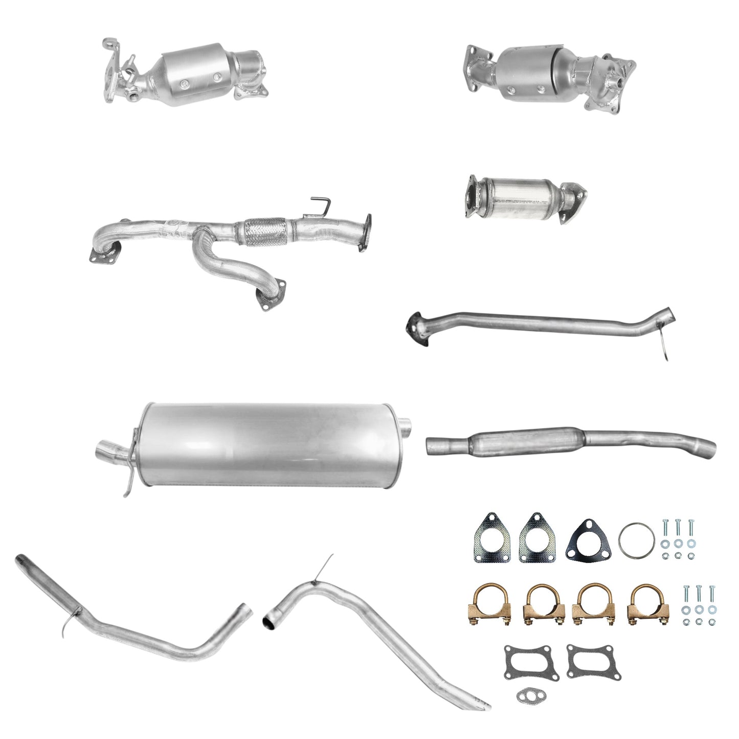Honda Odyssey 3.5L (2014-2015) Manifold Converters, Flex Pipe, Catalytic Converter, Resonator, Muffler and Tail Pipe