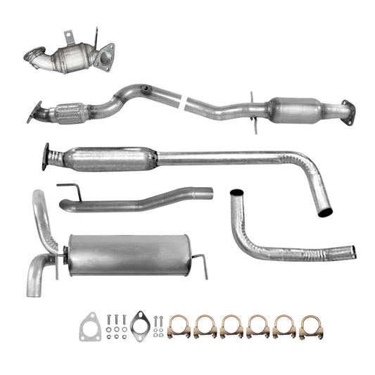Chevrolet Cruze Limited 1.4L (2016) (Turbo) Front Catalytic Converter, Rear Catalytic Converter With Flex, Resonator, Muffler & Tail Pipe