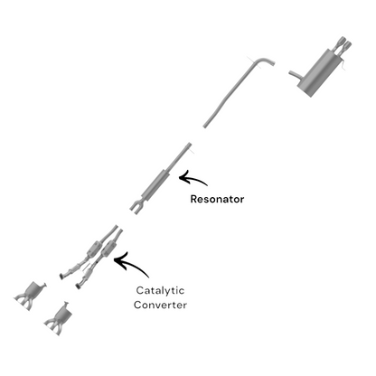 Convertisseurs catalytiques avant avec flexible et résonateur pour Volvo XC90 3.2L (2007-2014)
