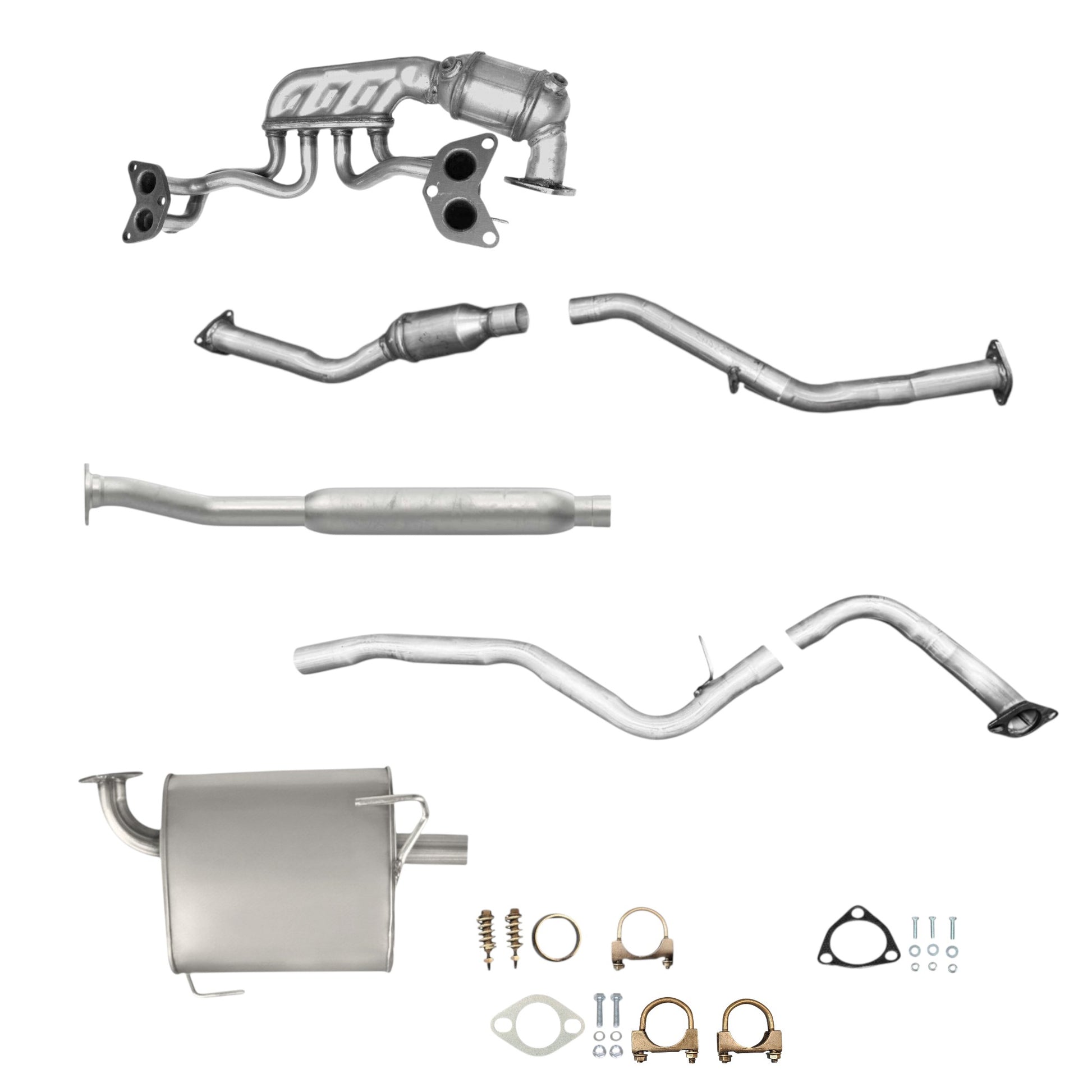 Subaru Legacy 2.5L (2013, 2014) (Non-Turbo) Manifold Converter, Catalytic Converter, Resonator with Pipe and Muffler