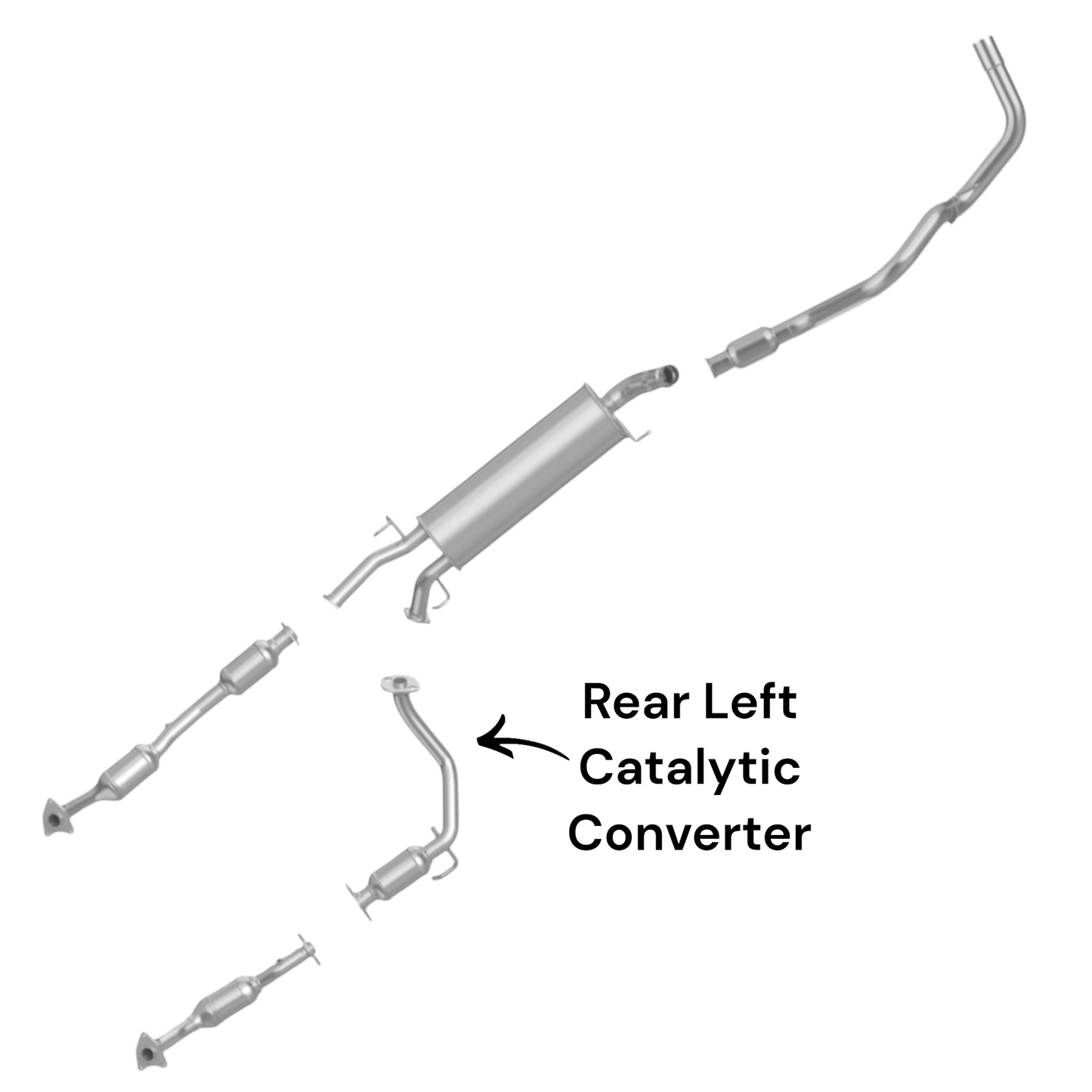 Toyota Tundra 4.6L (2010-2013) (Only for 126.8" Wheelbase) Rear Left Catalytic Converter