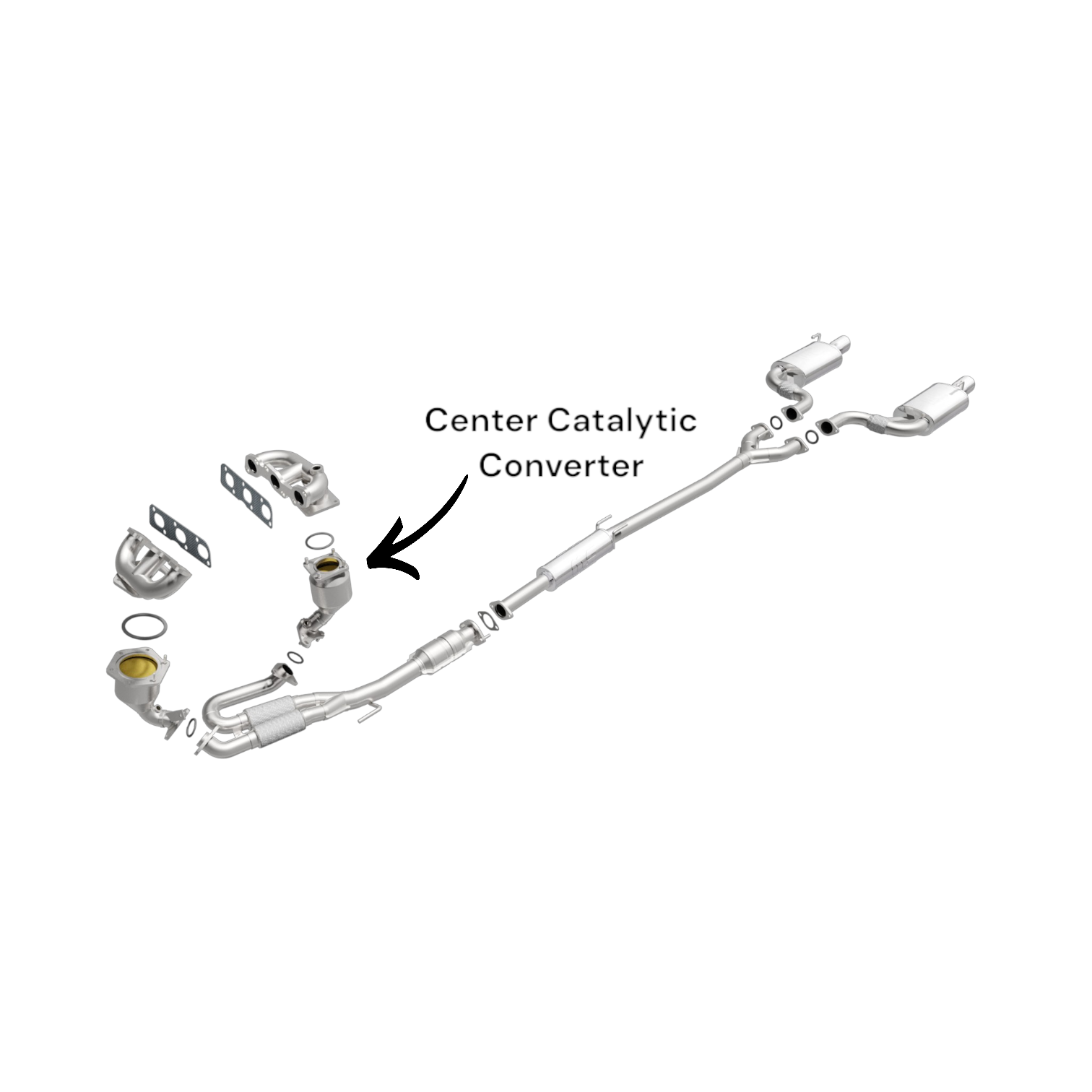 16701 - Nissan Maxima 3.5L (2009 - 2014) V6 Center Catalytic Converter