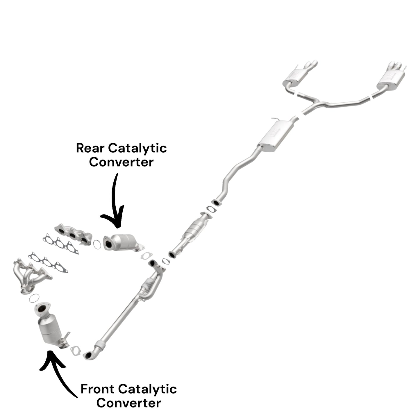 Buick Enclave 3.6L (2008-2017) Front & Rear Catalytic Converters
