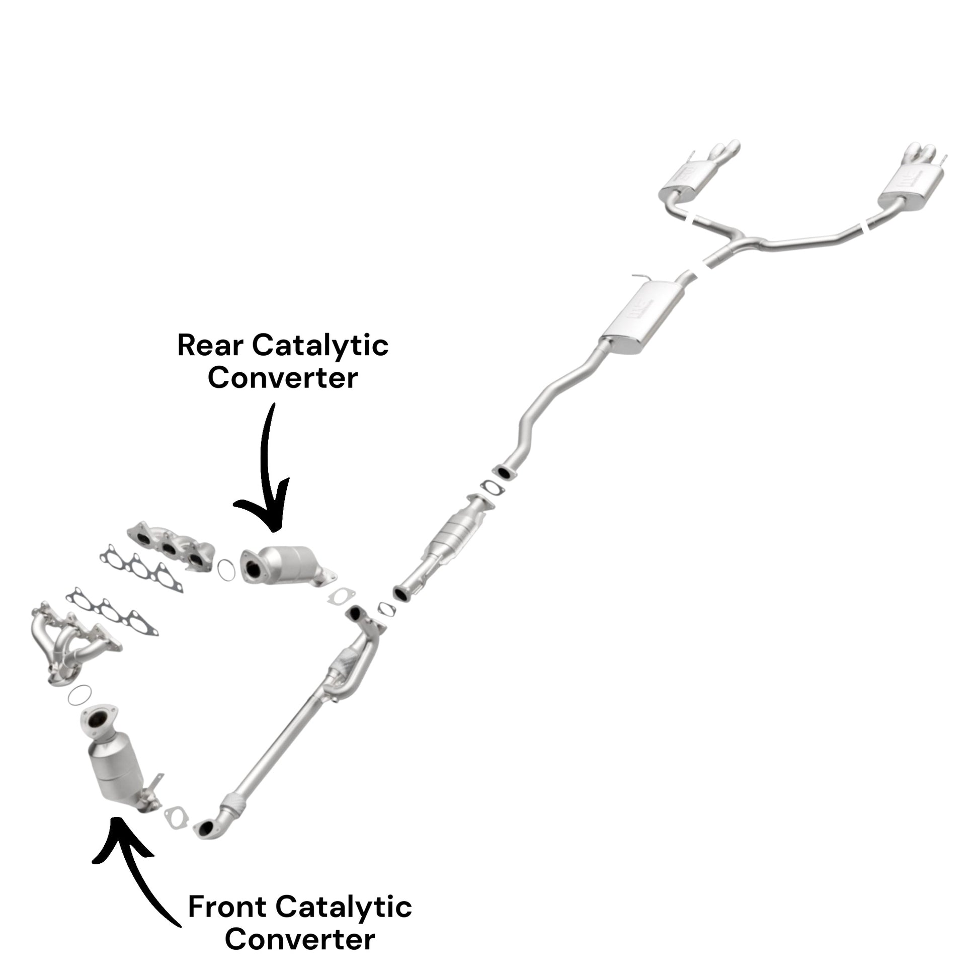 Chevrolet Traverse 3.6L (2009-2017) Front & Rear Catalytic Converters