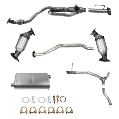 Buick Enclave 3.6L (2008) Catalytic Converters, Flex Y Pipe, Axel Pipe and Middle Muffler with Y-Pipe