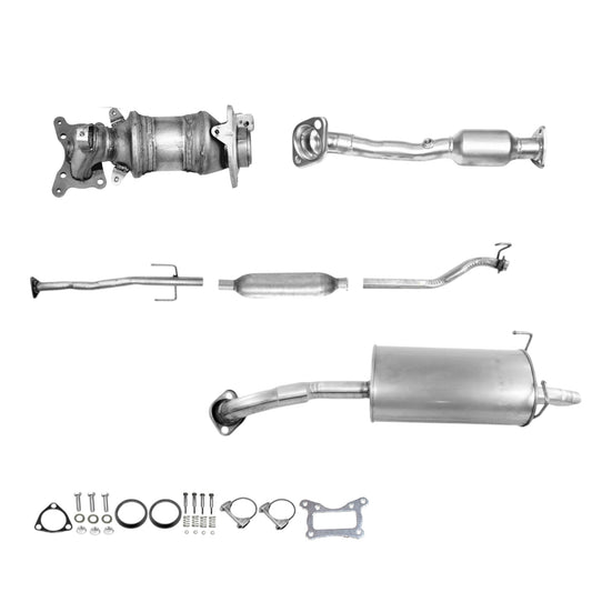 Collecteur d'échappement, convertisseur, résonateur et silencieux pour Honda CR-V 2.4L (2012-2014)