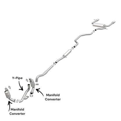 Convertisseur de collecteur et tuyau en Y pour Chrysler 200 3.6L (2011-2014)