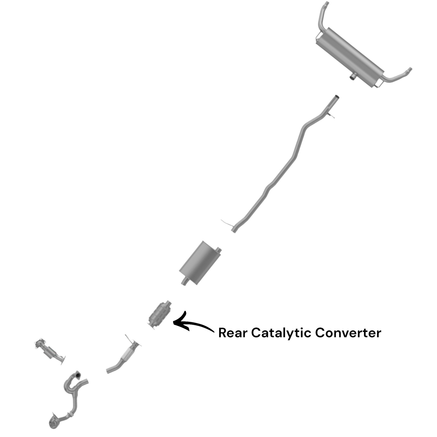 Cadillac SRX 3.0L (2010-2011) Rear Catalytic Converter