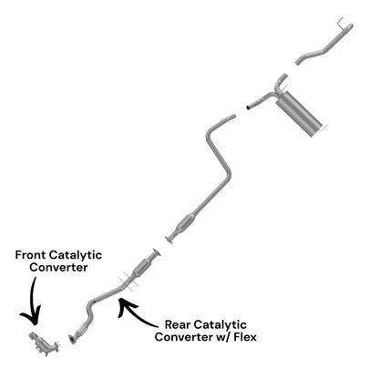 Chevrolet Cruze 1.4L (2011-2015) (Turbo) Front & Rear Catalytic Converters with Flex