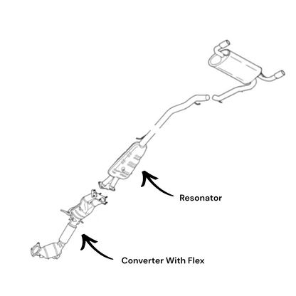 Volvo XC60 3.0L (2010-2015) (Turbo) Converter with Flex and Resonator
