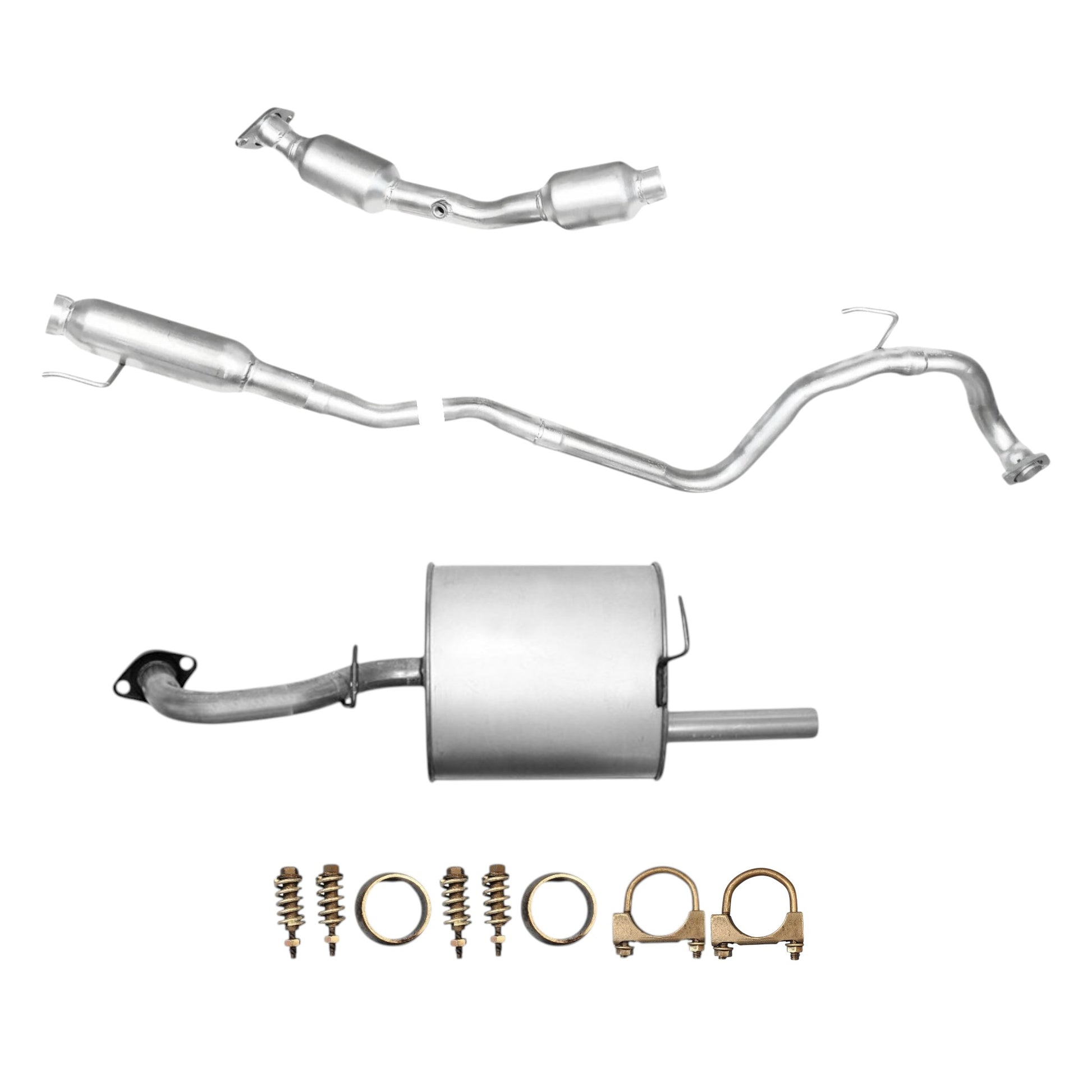 Toyota Yaris 1.5L (2012-2015) (Hatchback) Catalytic Converter with Resonator and Rear Muffler