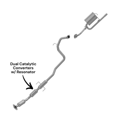 Toyota Yaris 1.5L (2012-2017) (Hatchback) Dual Catalytic Converter With Resonator