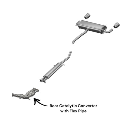 Land Rover LR2 3.2L (2008-2012) Rear Catalytic Converter With Flex Pipe