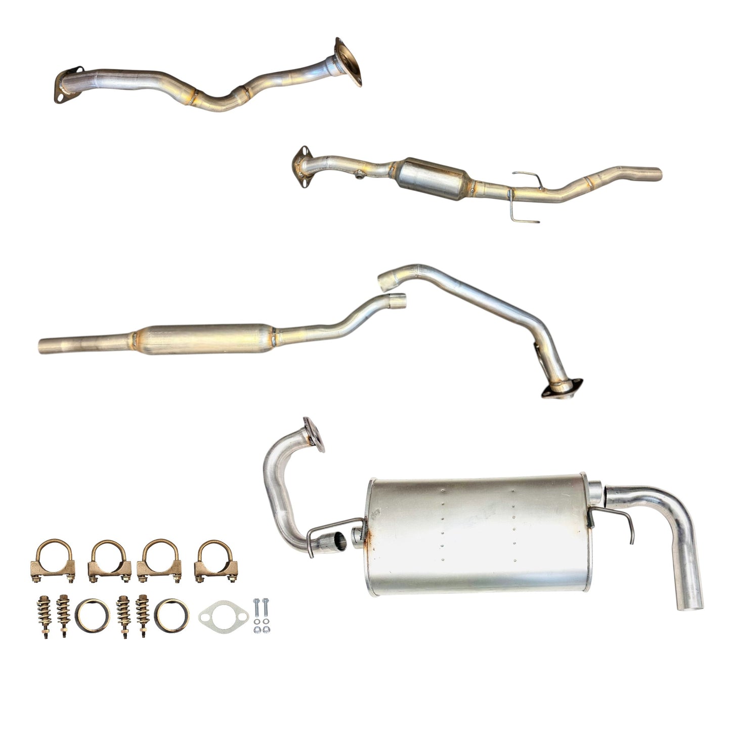 Toyota Matrix 2.4L (2009-2013) (S Sub-Model) (Only for AWD) Front Pipe, Catalytic Converter with Resonator and Rear Muffler