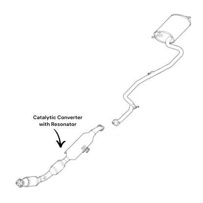 Convertisseur catalytique avec résonateur pour Toyota Corolla 1.8L (2020-2022) (non hybride) (non destiné aux modèles fabriqués au Japon)