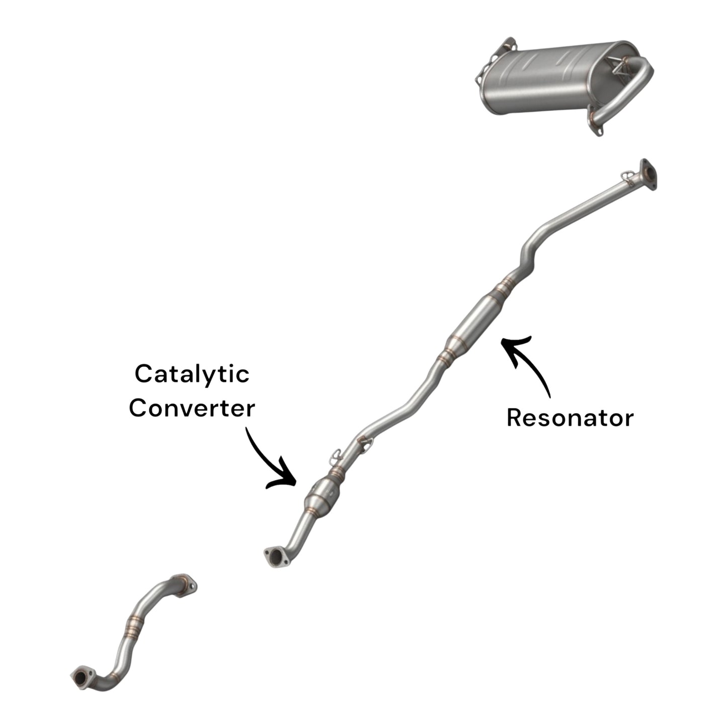 Toyota Matrix 2.4L (2009-2013) (S Model only) (AWD) Catalytic Converter & Resonator