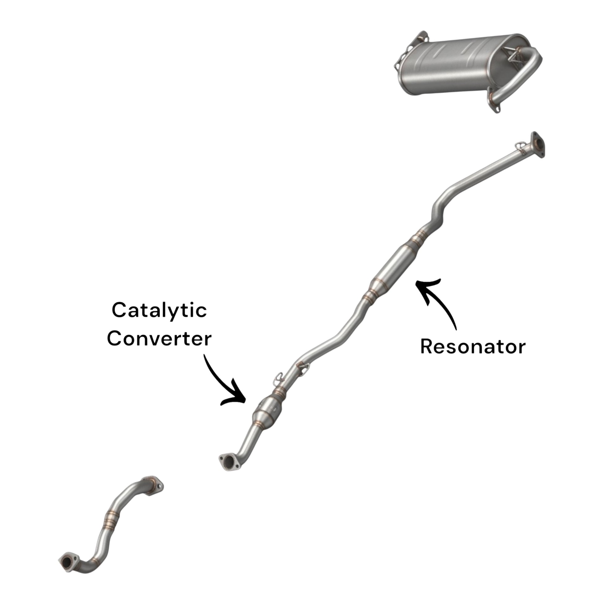 Toyota Matrix 2.4L (2009-2013) (S Model only) (AWD) Catalytic Converter & Resonator