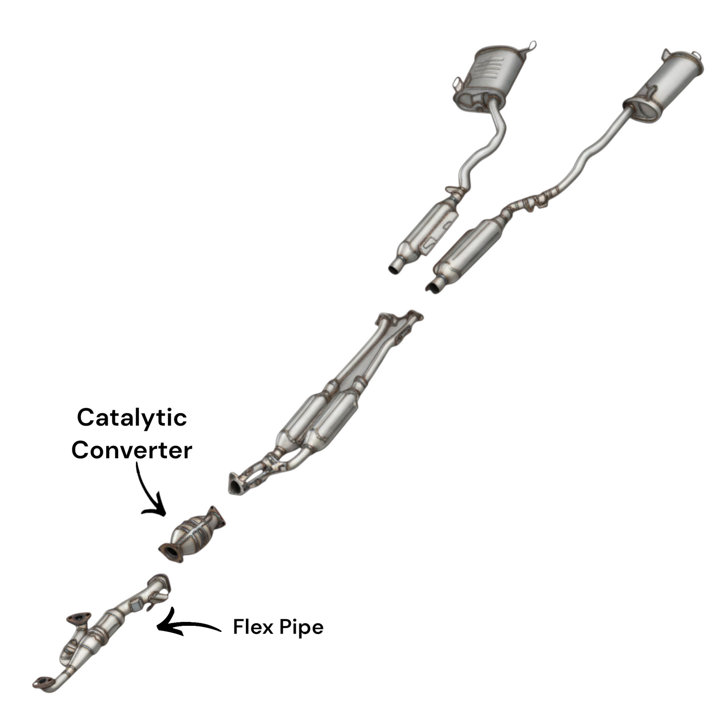 Acura RL 3.5L (2005-2008) Flex Pipe and Catalytic Converter