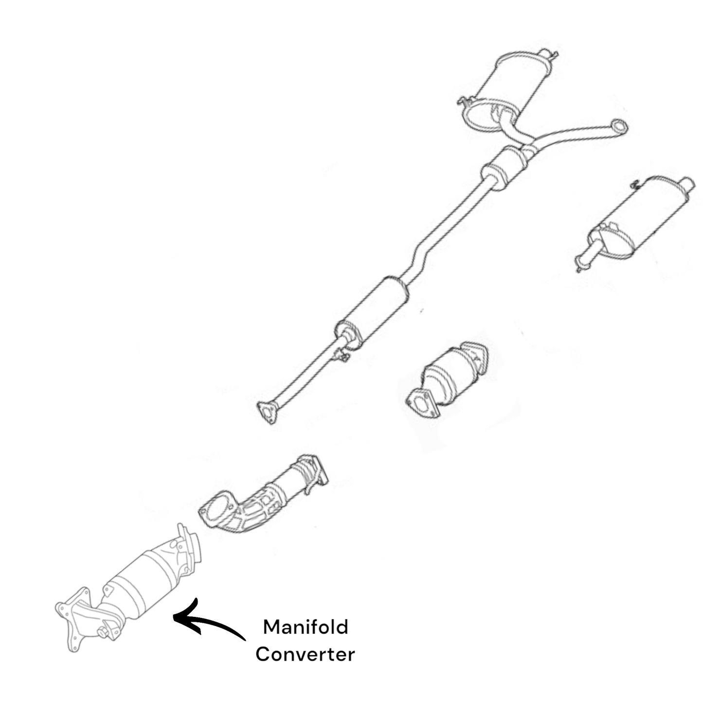 Convertisseur de collecteur pour Honda Crosstour 2.4L 2012-2015
