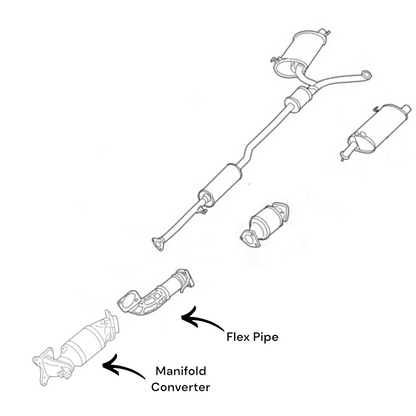 Convertisseur de collecteur et tuyau flexible pour Honda Crosstour 2.4L 2012-2015