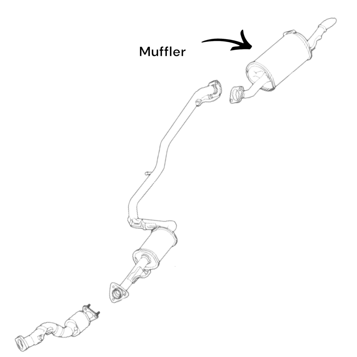 Silencieux pour Honda CR-Z 1.5L (2011-2016) (Hybride) (Boîte manuelle)