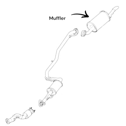 Silencieux pour Honda CR-Z 1.5L (2011-2016) (Hybride) (Boîte manuelle)