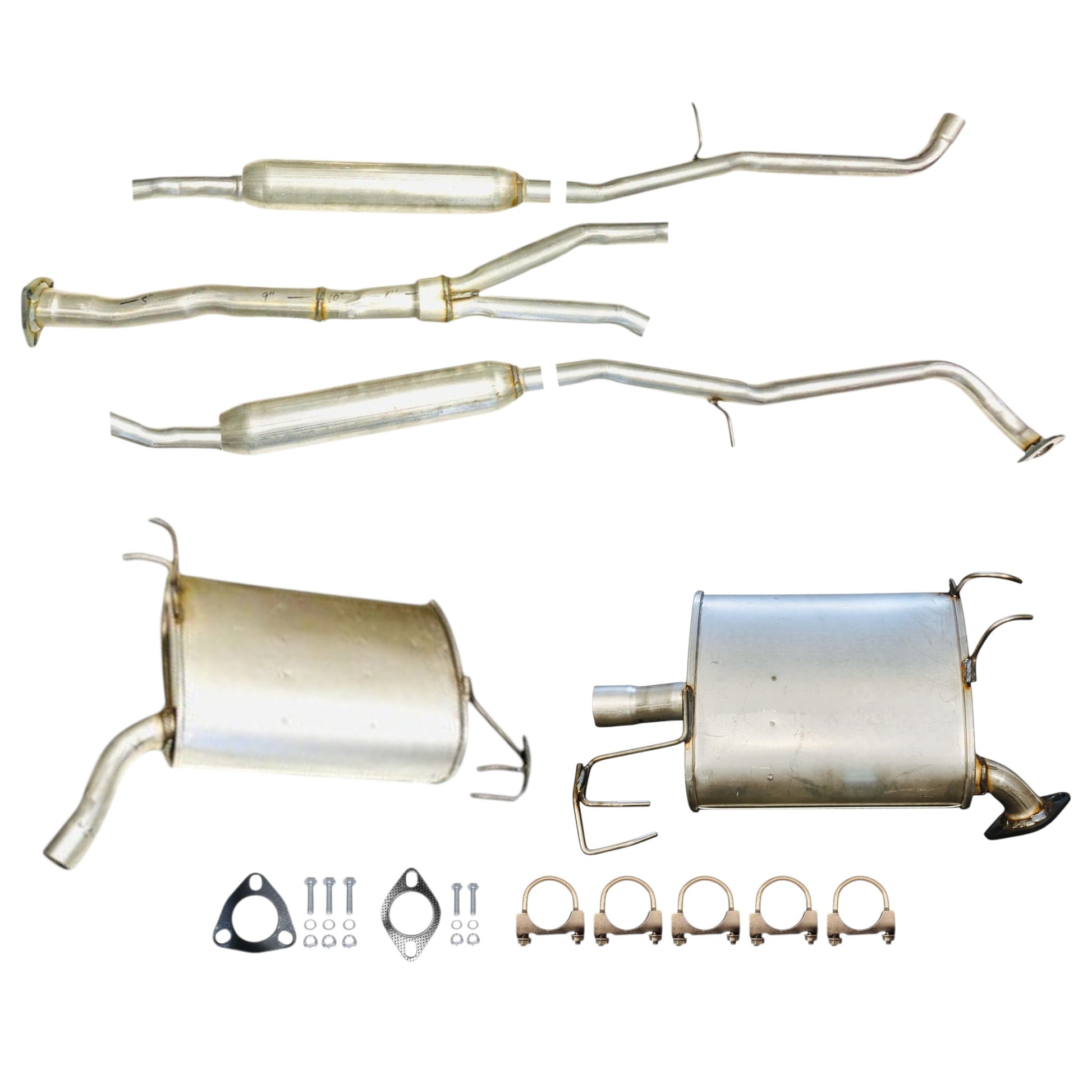 Honda Crosstour 3.5L (2012) (AWD) Y-Pipe, Resonators With Right Side Muffler and Left Muffler