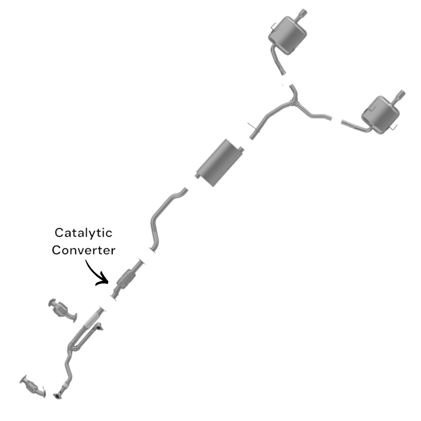 Convertisseur catalytique arrière pour GMC Acadia Limited 3.6L 2017