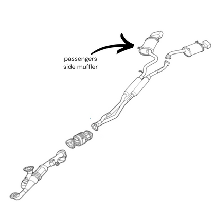 Acura TL 3.7L (2012-2014) (SH-AWD) Right Side Muffler