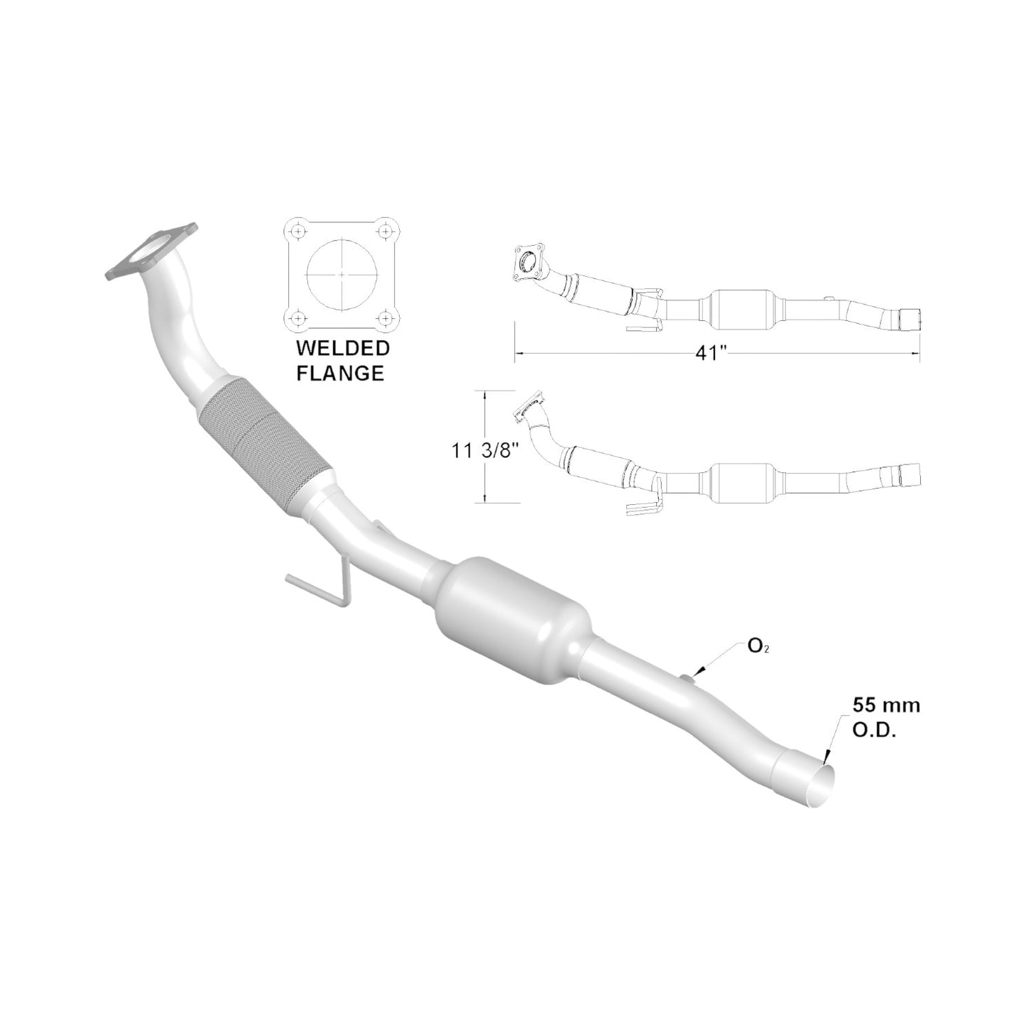 Volkswagen Jetta City 2.0L (2007-2010) Catalytic Converter