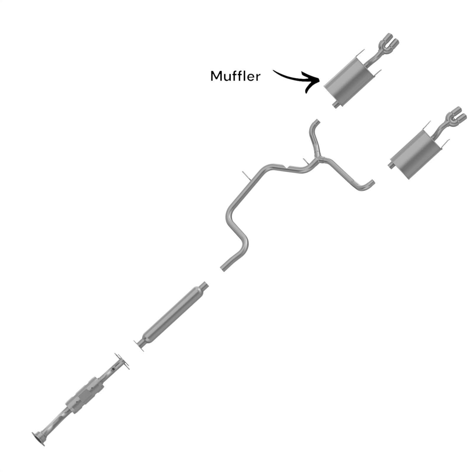 Pontiac Grand Prix 3.8L (2003-2008) Right Side Muffler.