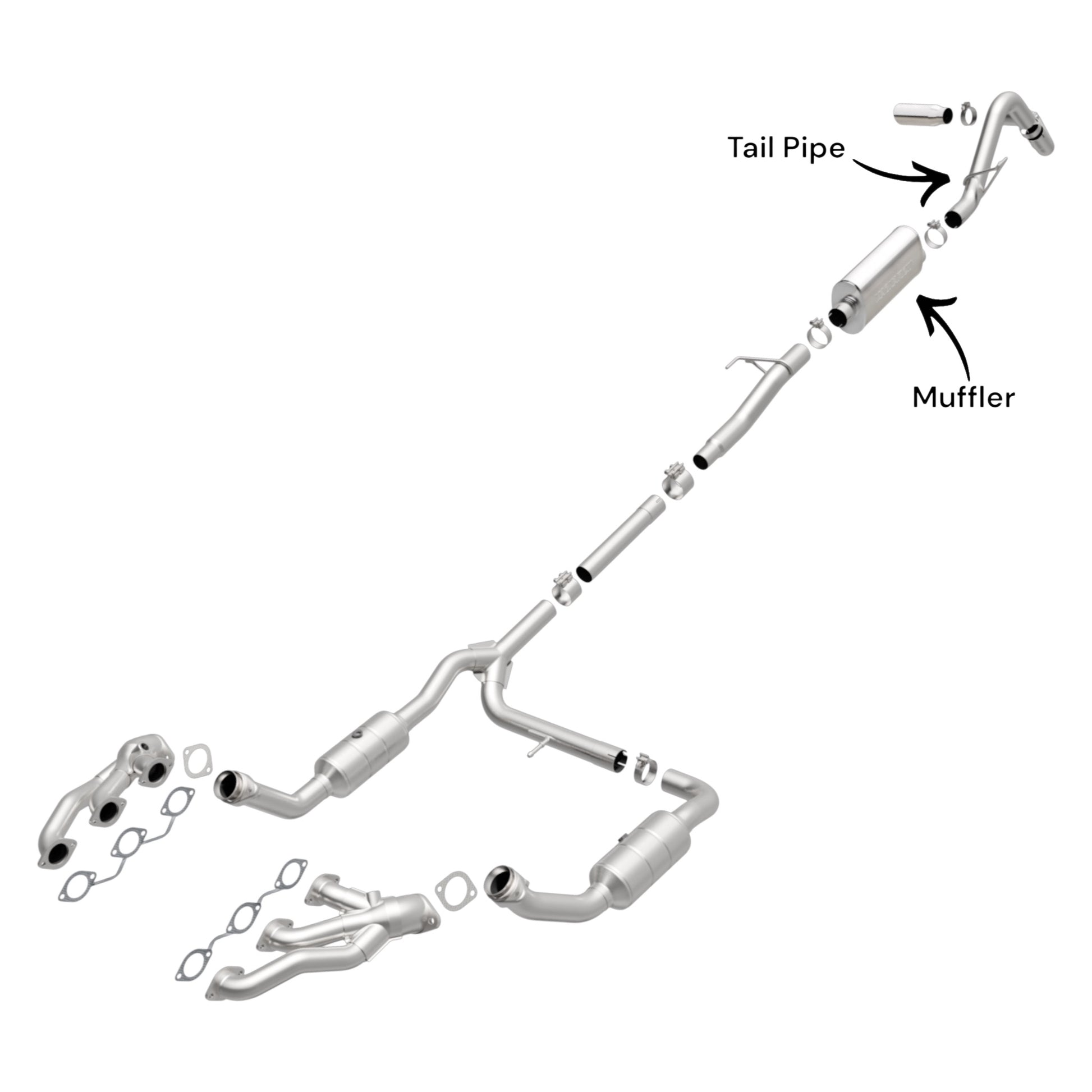 Ford F-150 4.6L (2004-2008) (144.5" Wheelbase) Muffler & Tail Pipe