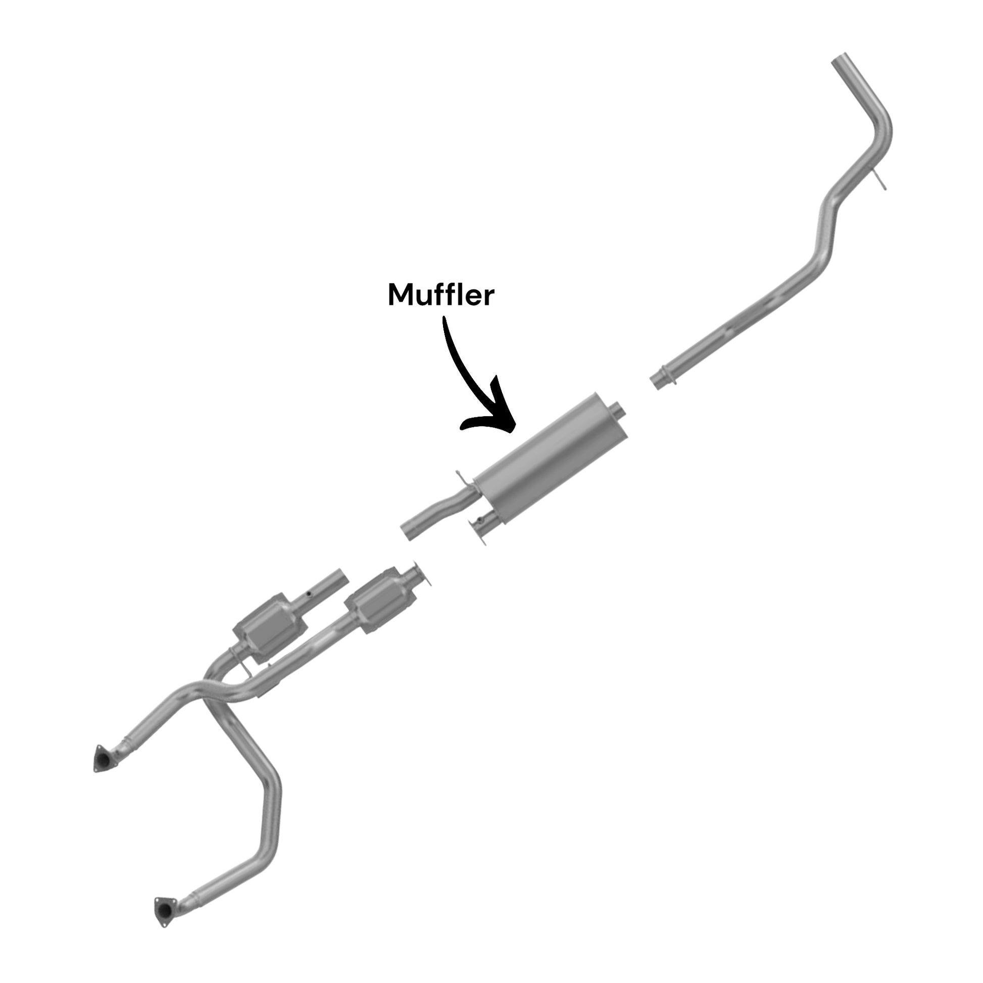 Chevrolet Express 3500 6.0L (2003-2009) (135.0" Wheelbase) Muffler