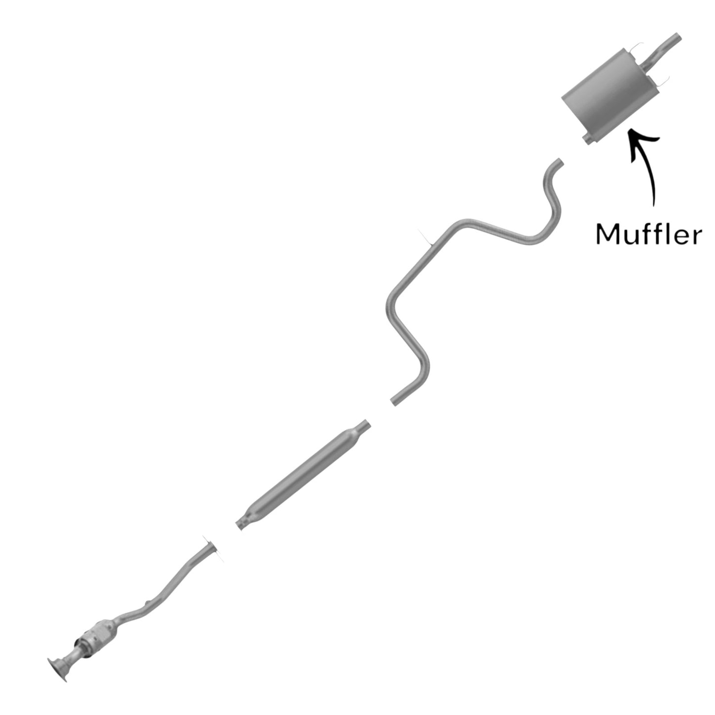 Pontiac Grand Prix 3.8L (2005-2008) (With Single Exhaust) Rear Muffler