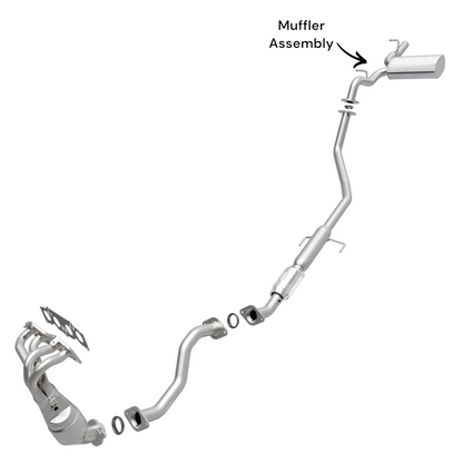 Toyota Matrix 2.4L (2009-2013) (FWD) (XR Sub-Model Only) Complete Muffler Assembly