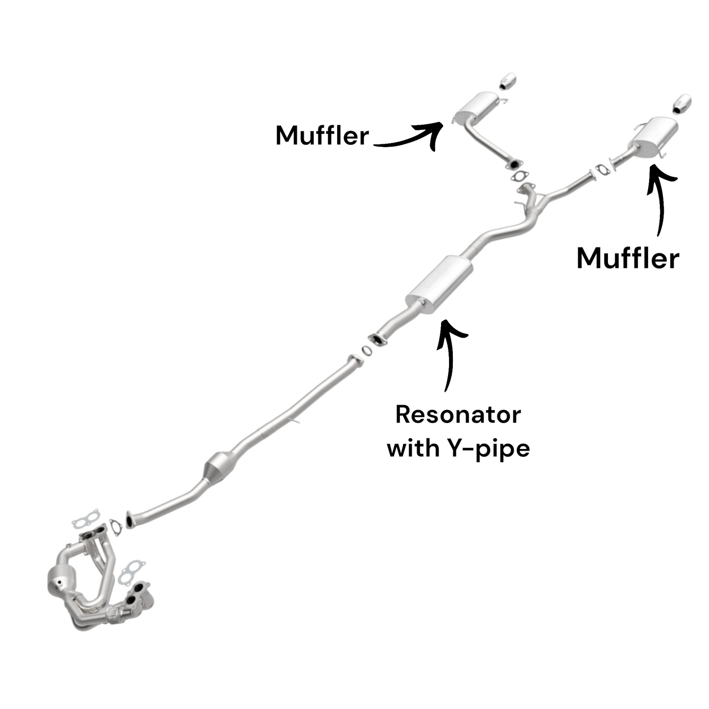 Ligne d'échappement complète pour Subaru Forester 2.5L (2009-2010) (non turbo)