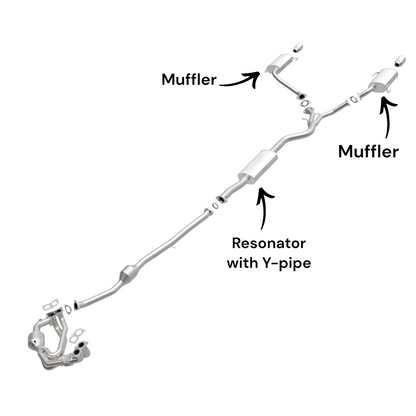 Ligne d'échappement complète pour Subaru Forester 2.5L (2009-2010) (non turbo)