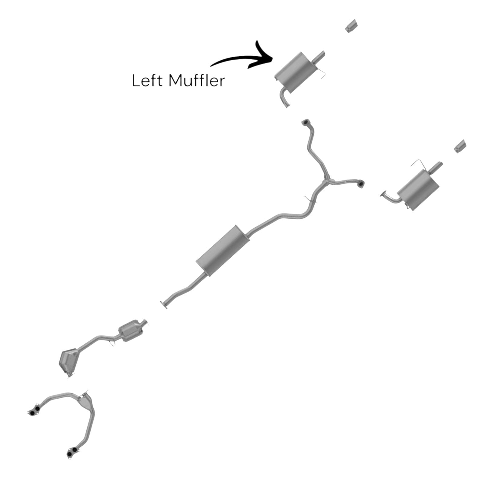Subaru Legacy 2.5L (2005-2009) Right Side Muffler