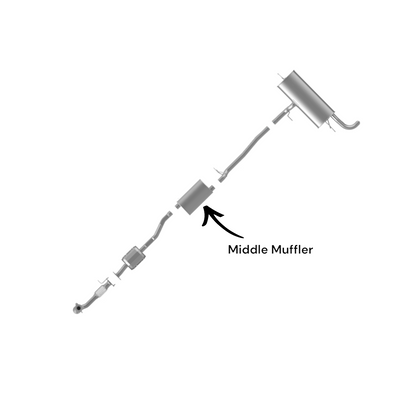 GMC Terrain 2.4L (2010-2017) Middle Muffler
