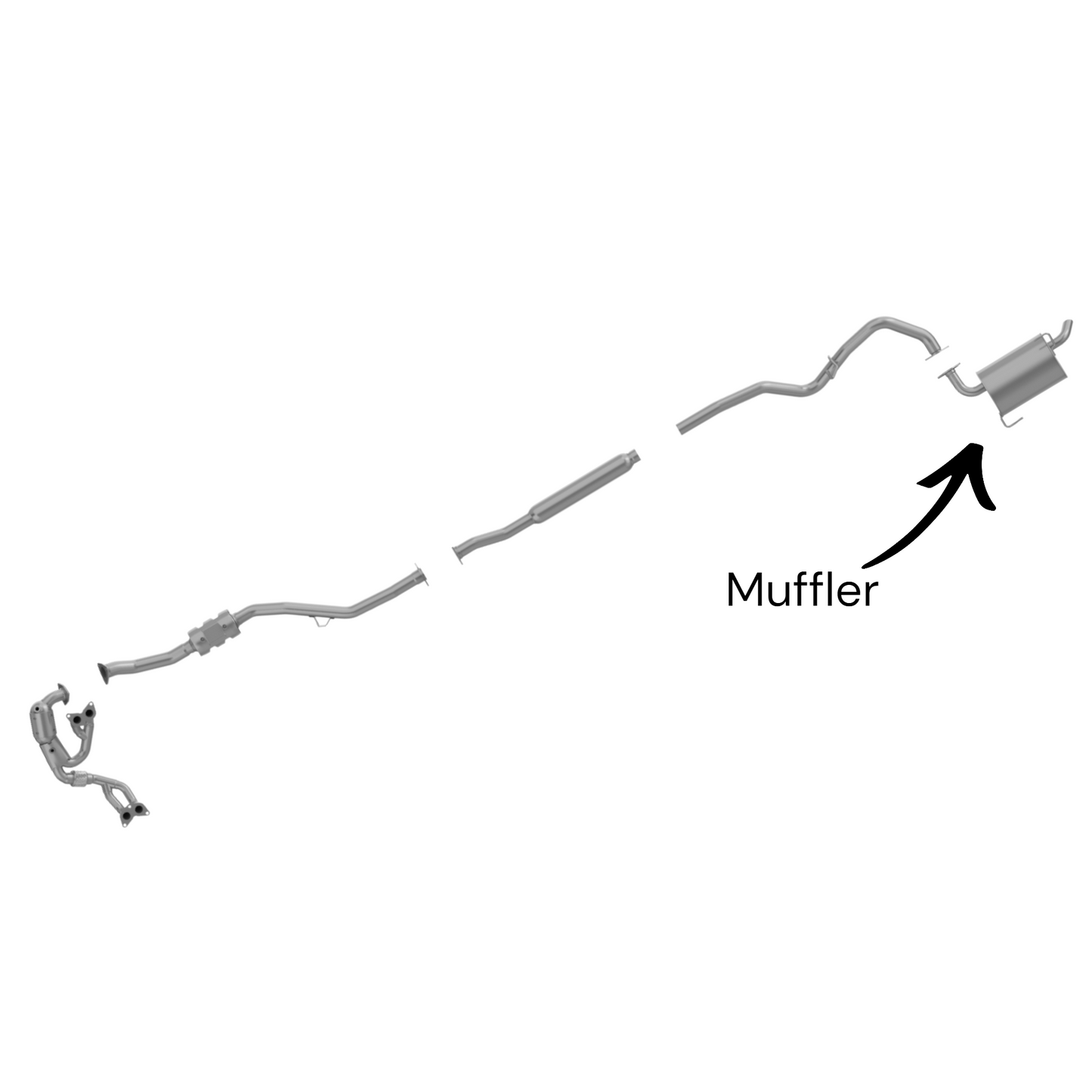Subaru Outback 3.6L (2010-2015) Left Side Muffler