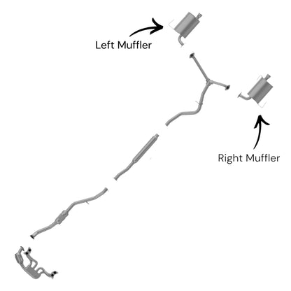 Subaru Forester 2.5L (2009-2013) (For Turbo and Non-turbo) Right and Left side Muffler