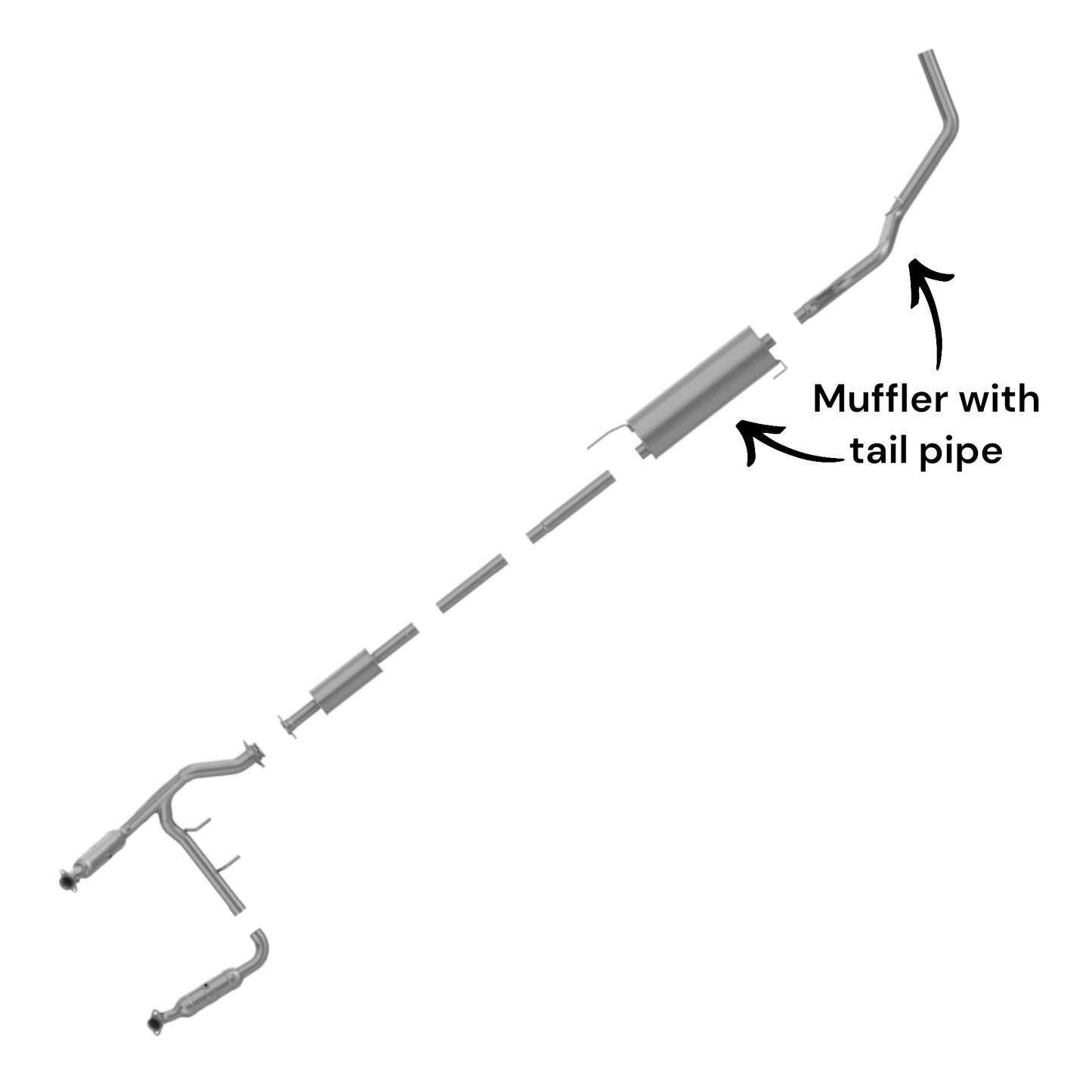Ford F-150 3.5L (2011-2014) (Turbo) Muffler with Tail Pipe