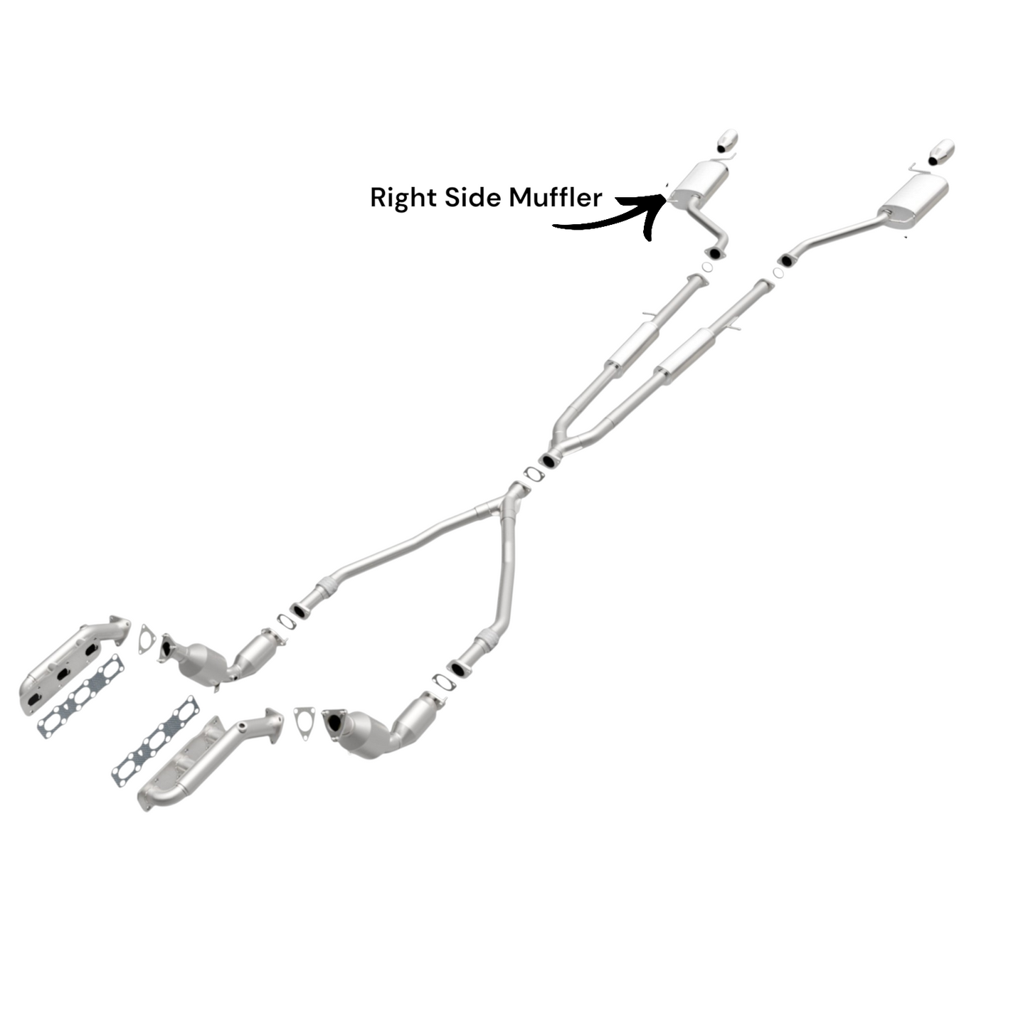 Infiniti M45 4.5L (2006-2010) Right Side Muffler
